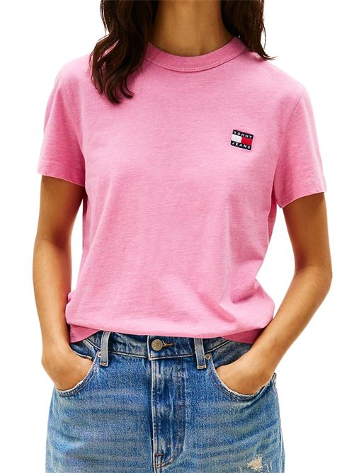 T-shirt donna rosa in cotone Tommy Jeans | DW0DW20153TVW